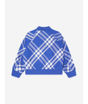 Burberry Boys Check Duncan Sweatshirt in Blue paiement sécurisé