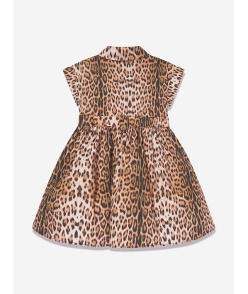 Roberto Cavalli Girls Heritage Leopard Dress in Brown Fin de série