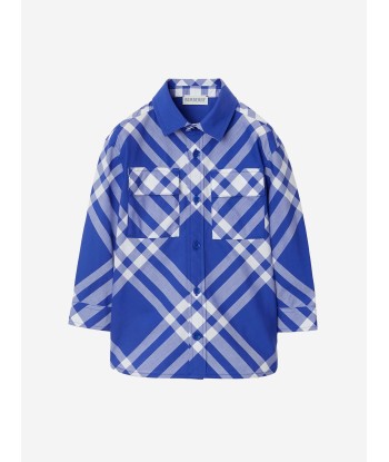 Burberry Boys Check Angelo Shirt in Blue de l' environnement