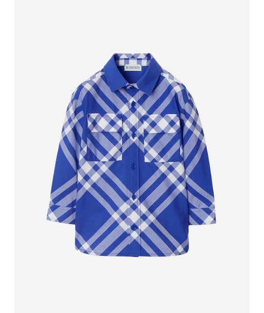 Burberry Boys Check Angelo Shirt in Blue de l' environnement