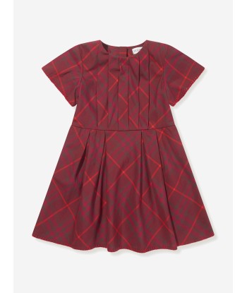 Burberry Baby Girls Check Gia Dress in Red acheter