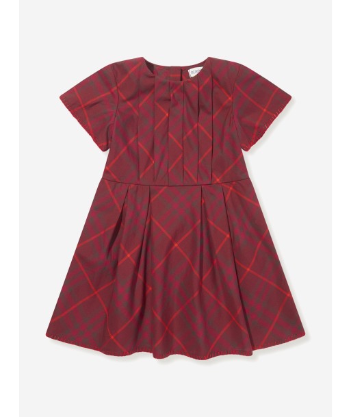 Burberry Baby Girls Check Gia Dress in Red acheter