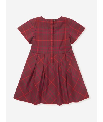 Burberry Baby Girls Check Gia Dress in Red acheter