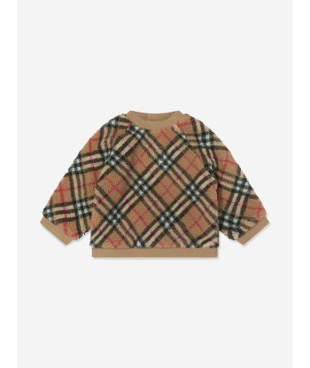 Burberry Baby Check Mini Lora Sweatshirt in Beige Véritable concentré