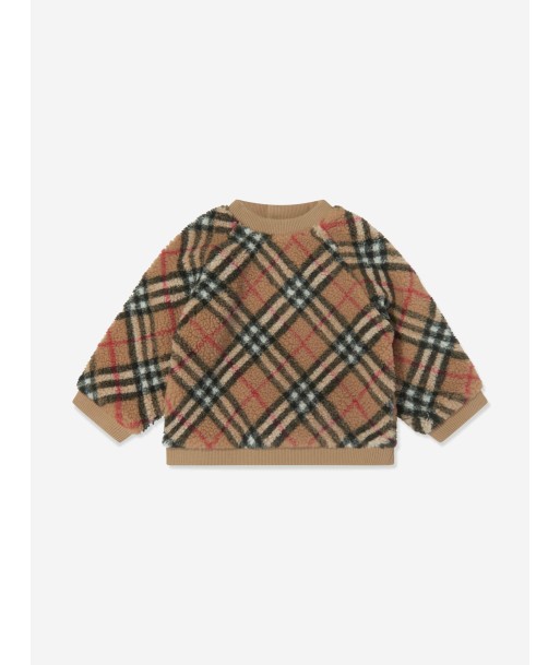 Burberry Baby Check Mini Lora Sweatshirt in Beige Véritable concentré