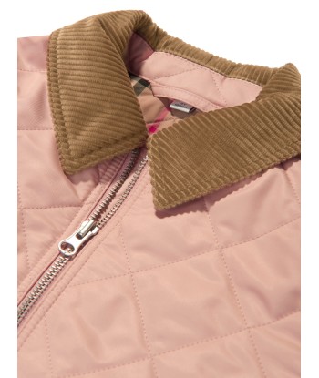 Burberry Girls Quilted Otis Jacket in Pink de France