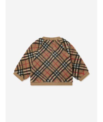 Burberry Baby Check Mini Lora Sweatshirt in Beige Véritable concentré