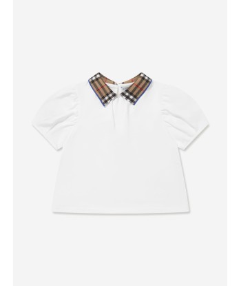 Burberry Baby Girls Alesea Top in White À commander