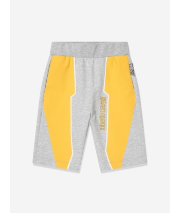 Roberto Cavalli Boys Logo Shorts in Grey vente chaude votre 