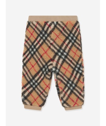 Burberry Baby Boys Archive Check Edgar Joggers in Beige commande en ligne