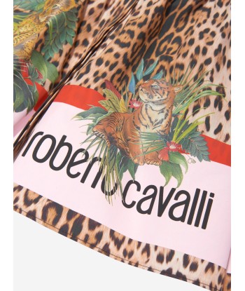 Roberto Cavalli Girls Heritage Leopard Dress in Brown Fin de série