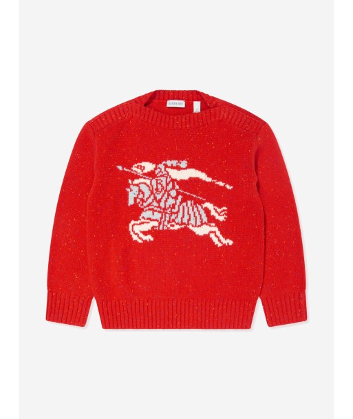 Burberry Boys Knitted EKD Patrick Jumper in Red Par le système avancé 