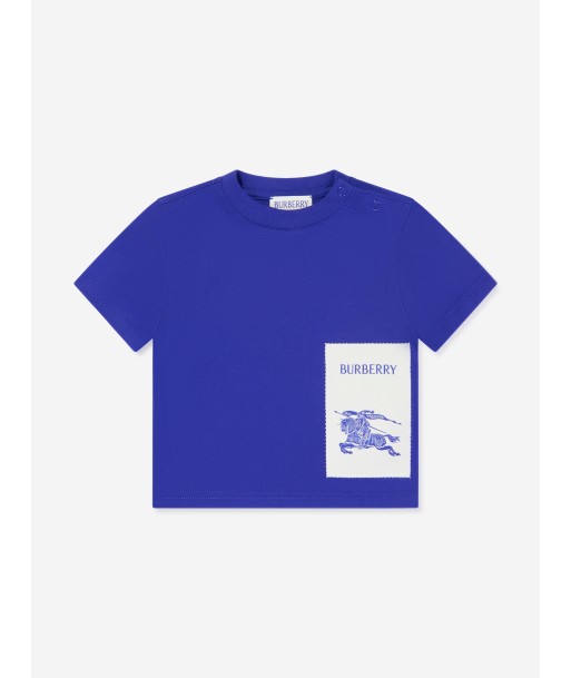 Burberry Baby Boys EKD Label Cedar T-Shirt in Blue Dans la société mordern