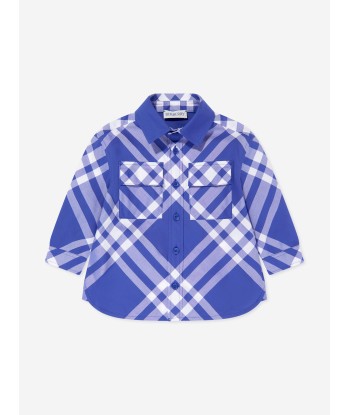 Burberry Baby Boys Check Angelo Shirt in Blue shop