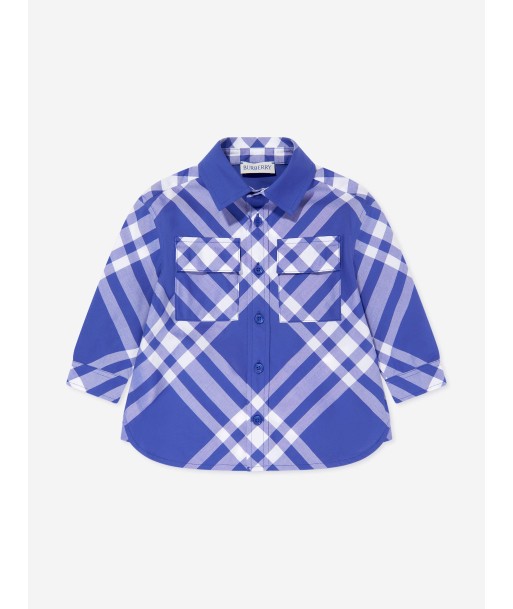 Burberry Baby Boys Check Angelo Shirt in Blue shop