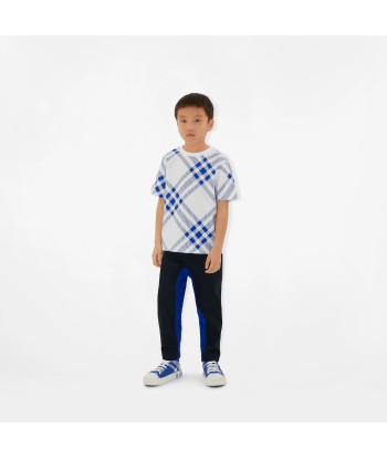 Burberry Kids Bias Check Cedar T-Shirt in White est présent 