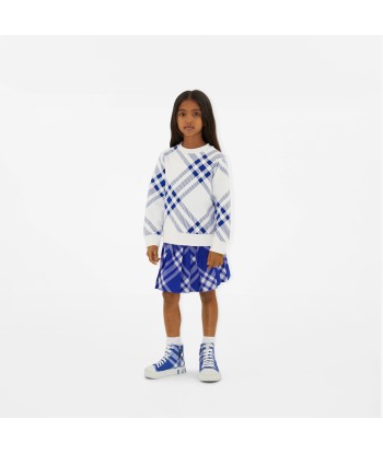 Burberry Kids Bias Check Sweatshirt in White Le MVP de beaucoup