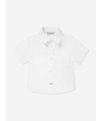 Burberry Baby Boys Embroidered Logo Owen Shirt in White vous aussi creer 