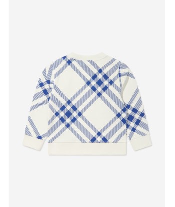 Burberry Kids Bias Check Sweatshirt in White Le MVP de beaucoup