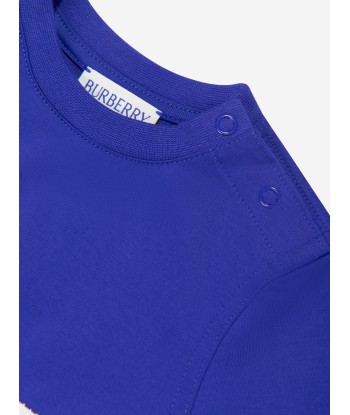 Burberry Baby Boys EKD Label Cedar T-Shirt in Blue Dans la société mordern