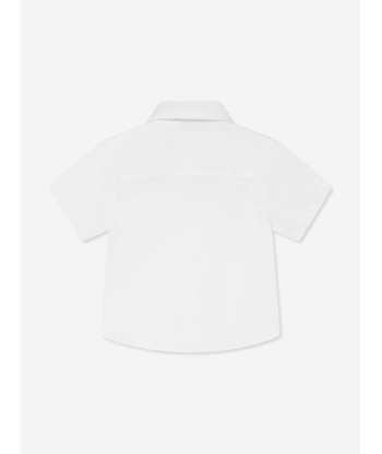 Burberry Baby Boys Embroidered Logo Owen Shirt in White vous aussi creer 