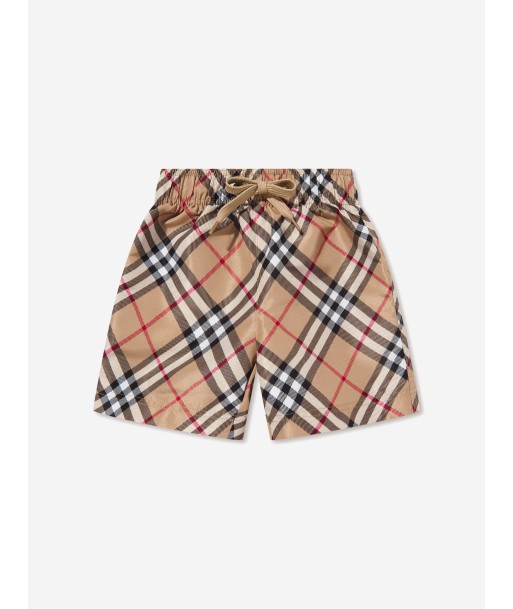 Burberry Baby Boys Check Malcom Swim Shorts in Beige Comment ça marche