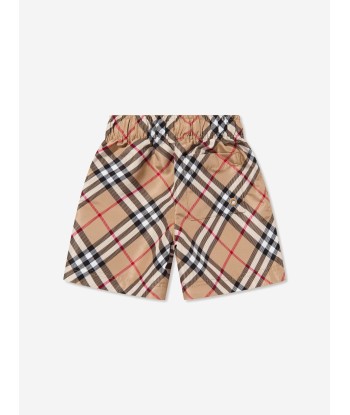 Burberry Baby Boys Check Malcom Swim Shorts in Beige Comment ça marche