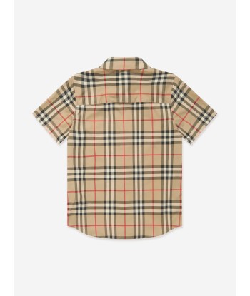 Burberry Boys Archive Check Owen Shirt in Beige Comparez et commandez 