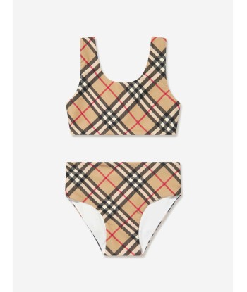 Burberry Girls Archive Check Noor Bikini in Beige de France