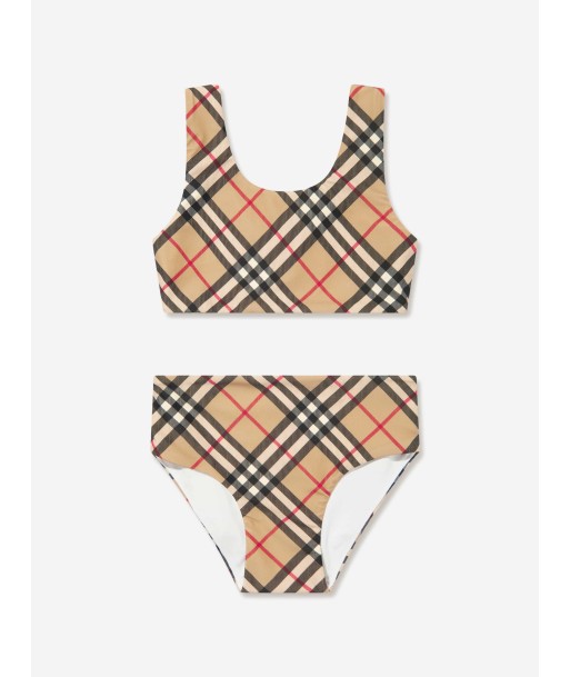 Burberry Girls Archive Check Noor Bikini in Beige de France