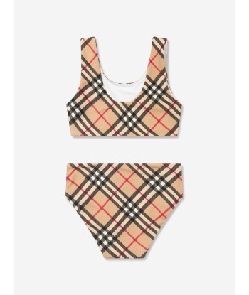 Burberry Girls Archive Check Noor Bikini in Beige de France