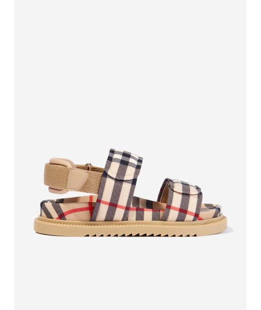 Burberry Kids Archive Check Sandals in Beige Les magasins à Paris et en Île-de-France