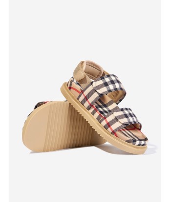 Burberry Kids Archive Check Sandals in Beige Les magasins à Paris et en Île-de-France