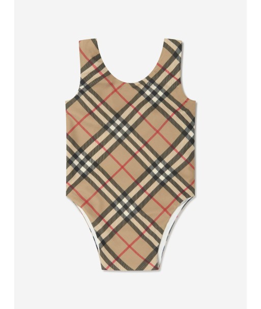 Burberry Baby Girls Archive Check Tirza Swimsuit in Beige pour bénéficier 