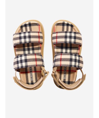 Burberry Kids Archive Check Sandals in Beige Les magasins à Paris et en Île-de-France