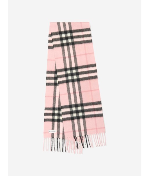 Burberry Kids Heritage Check Cashmere Scarf in Pink acheter en ligne