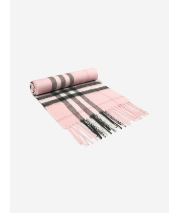 Burberry Kids Heritage Check Cashmere Scarf in Pink acheter en ligne