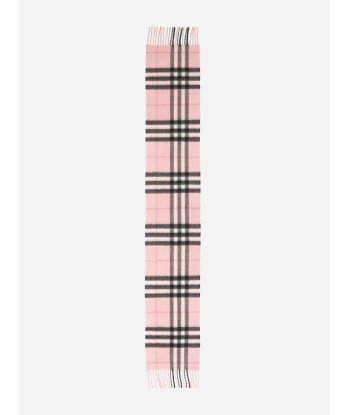 Burberry Kids Heritage Check Cashmere Scarf in Pink acheter en ligne