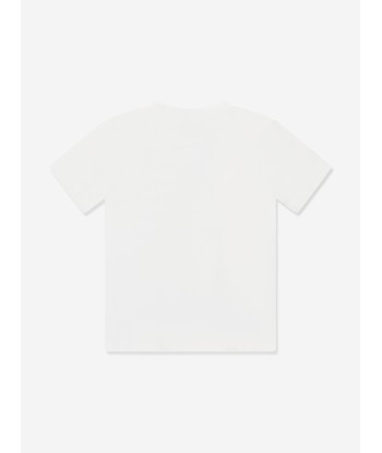 Roberto Cavalli Girls Logo T-Shirt in White Jusqu'à 80% De Réduction