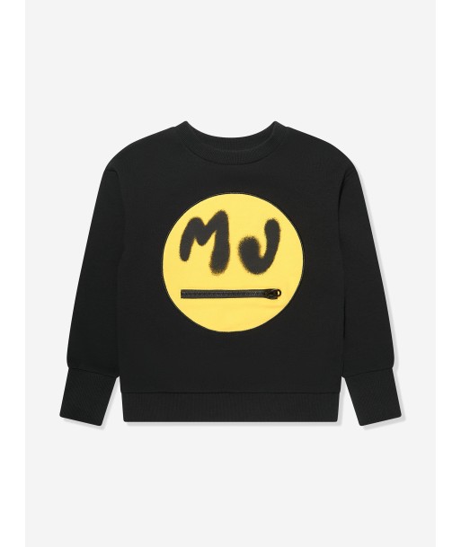 MARC JACOBS Boys Smiley World Sweatshirt in Black Amélioration de cerveau avec