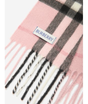 Burberry Kids Heritage Check Cashmere Scarf in Pink acheter en ligne