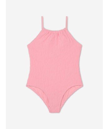 MARC JACOBS Girls Logo Swimsuit in Pink de technologie