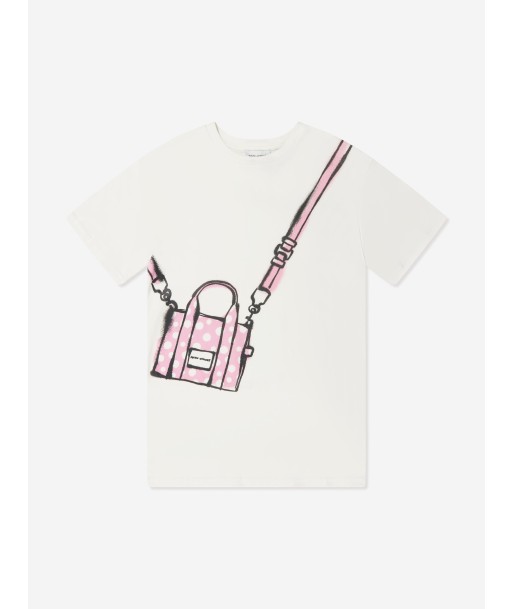 MARC JACOBS Girls Snapshot Bag T-Shirt Dress in Ivory du meilleur 