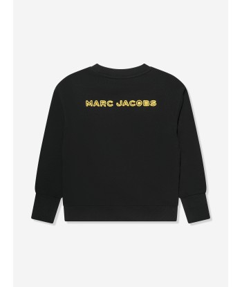 MARC JACOBS Boys Smiley World Sweatshirt in Black Amélioration de cerveau avec