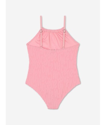 MARC JACOBS Girls Logo Swimsuit in Pink de technologie