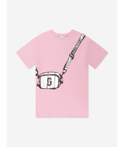 MARC JACOBS Girls Snapshot Bag T-Shirt Dress in Pink de la marque