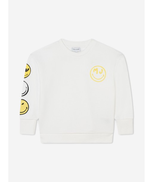 MARC JACOBS Girls Smiley Sweatshirt in Ivory votre restaurant rapide dans 