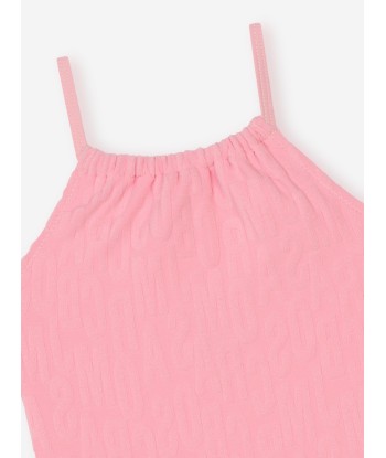 MARC JACOBS Girls Logo Swimsuit in Pink de technologie