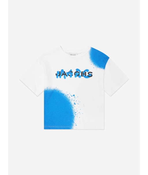 MARC JACOBS Boys Spray Spots T-Shirt in White meilleur choix