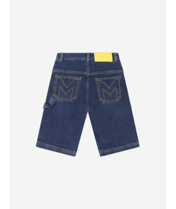 MARC JACOBS Boys Denim Bermuda Shorts in Blue Fin de série